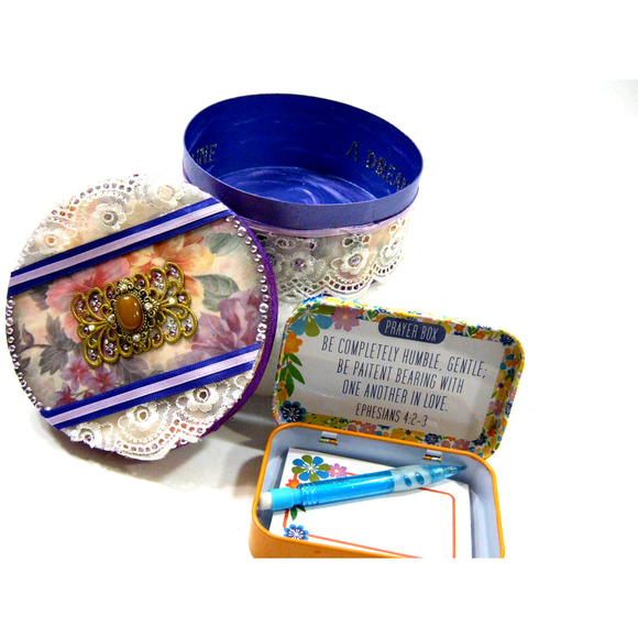 Handmade Other - Handcrafted Keepsake Jewelry Trinket Prayer Box for Mementos Photos Desk Items